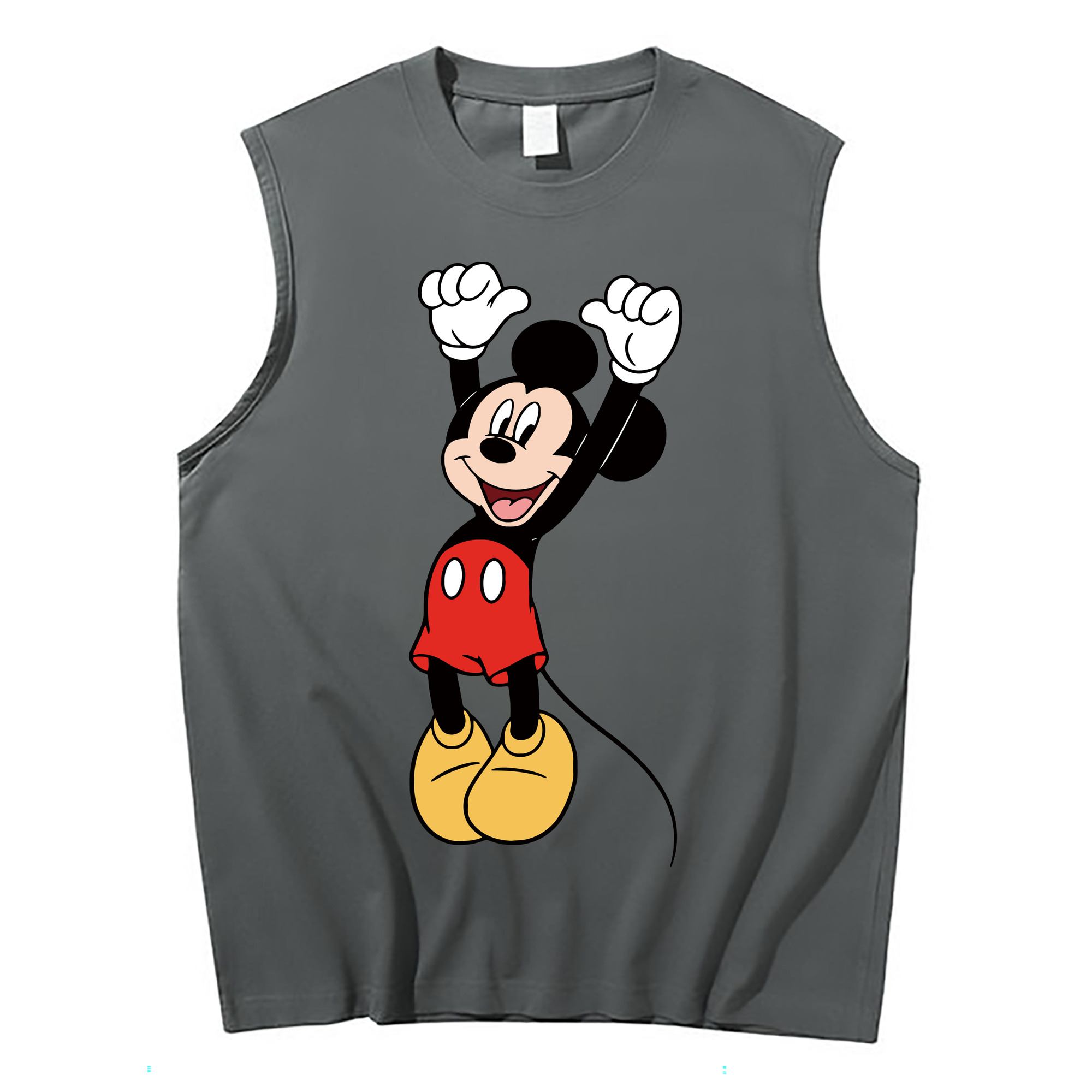 ミッキーマウス Mickey Mouse コットン100％タンクトップ（フロントプリント）